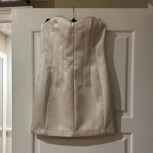 H&M Cream Strapless Mini Dress